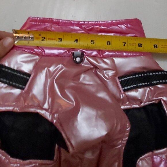 Pink Reflective Dog Vest with Harness - Picture 4 of 8